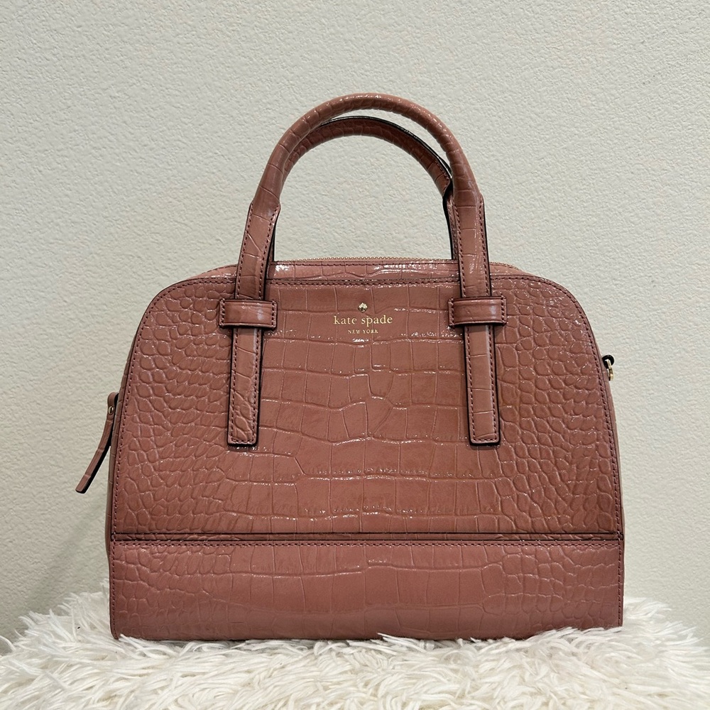 KATE SPADE Dusty Peony Street Exotic Felix Handbag